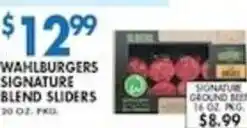 Associated Wahlburgers signature blend sliders offer