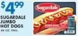 Associated Sugardale jumbo hot dogs offer