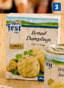 Lidl Alpenfest bread dumplings offer