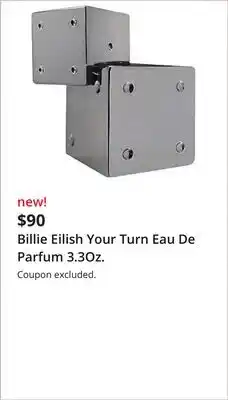 JC Penney Billie Eilish Your Turn Eau De Parfum 3.3Oz offer