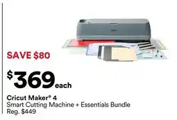 Michaels Cricut Maker 4 Smart Cutting Machine + Essentials Bundle offer