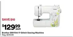 Michaels Brother SM1704 17-Stitch Sewing Machine offer
