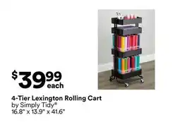 Michaels 4-Tier Lexington Rolling Cart by Simply Tidy offer
