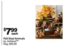 Michaels Fall Sisal Animals offer