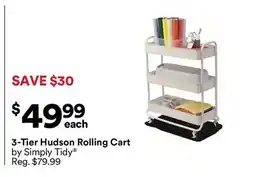 Michaels 3-Tier Hudson Rolling Cart by Simply Tidy offer