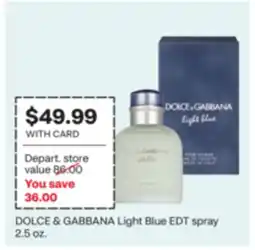 CVS DOLCE & GABBANA Light Blue EDT spray offer