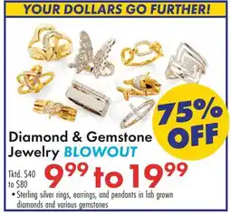 Boscov's Diamond & Gemstone Jewelry BLOWOUT offer