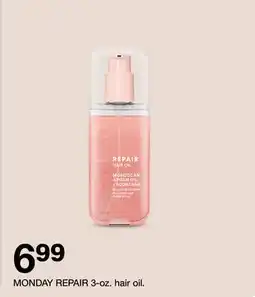 Target MONDAY REPAIR hair oil 3-oz offer