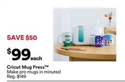 Michaels Cricut Mug Press offer