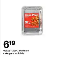 Target up&up 2-pk. aluminum cake pans with lids offer