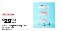 Michaels 3-Tier Lexington Rolling Cart by Simply Tidy offer