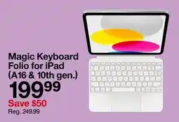 Target Magic Keyboard Folio for iPad (A16 & 10th gen.) offer