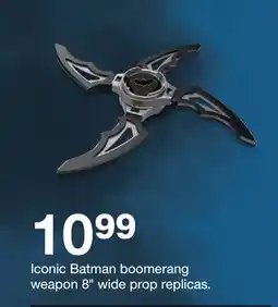 Target Iconic Batman boomerang weapon 8 wide prop replicas offer