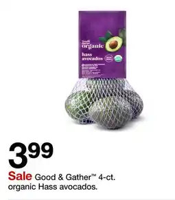 Target Good & Gather 4-ct. organic Hass avocados offer
