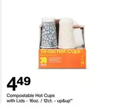 Target Compostable Hot Cups with Lids 16oz. / 12ct. - up&up offer