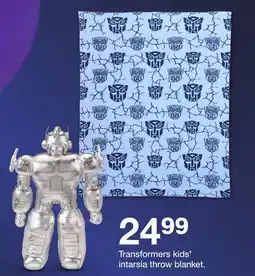 Target Transformers kids' intarsia throw blanket offer