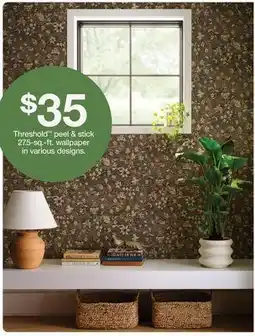 Target Threshold peel & stick 275-sq.-ft. wallpaper in various designs offer