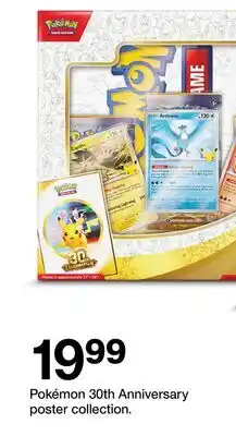 Target Pokémon 30th Anniversary poster collection offer