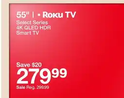 Target 55 Select Series 4K QLED HDR Smart TV offer