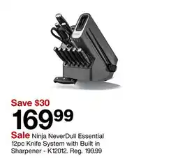 Target Ninja NeverDull Essential 12pc Knife System with Built in Sharpener - K12012 offer