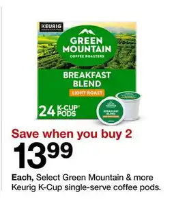 Target Select Green Mountain & more Keurig K-Cup single-serve coffee pods offer