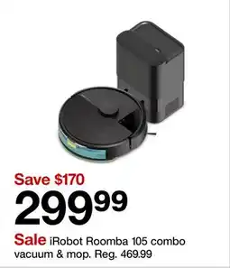 Target iRobot Roomba 105 combo vacuum & mop offer