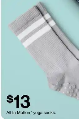 Target All In Motion yoga socks offer