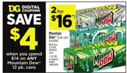 Dollar General Mountain Dew offer