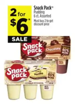 Dollar General Snack Pack Pudding offer