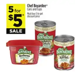 Dollar General Chef Boyardee Cans and Cups offer