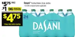 Dollar General Dasani Purified Water offer