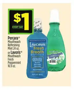 Dollar General Percara Mouthwash Refreshing Mint Lavoris Mouthwash Fresh Peppermint offer