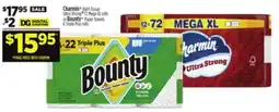 Dollar General Charmin Bath Tissue Ultra Strong or Bounty Paper Towels offer