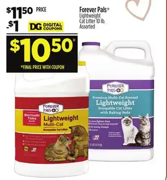 Dollar General Forever Pals Lightweight Cat Litter offer