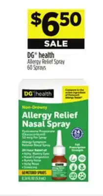 Dollar General DG health Allergy Relief Spray offer