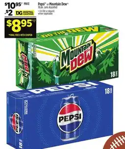 Dollar General Pepsi or Mountain Dew offer