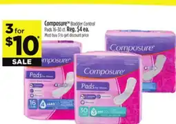 Dollar General ComposureTM Bladder Control offer