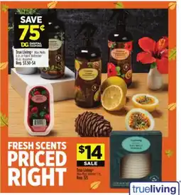 Dollar General True Living Wax Melts 6 ct. or Fabric Refresher offer