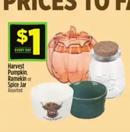 Dollar General Harvest Pumpkin, Ramekin or Spice Jar offer
