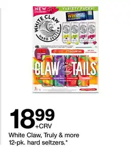 Target White Claw, Truly & more 12-pk. hard seltzers offer