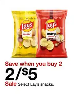 Target Sale Select Lay's snacks offer
