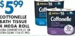 Met Foodmarkets Cottonelle bath tissue 4 mega roll offer