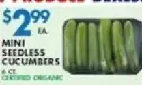 Met Foodmarkets Mini Seedless Cucumbers offer
