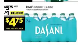 Dollar General Dasani Purified Water 24 pk. bottles offer