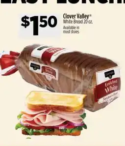 Dollar General Clover Valley White Bread 20 oz offer