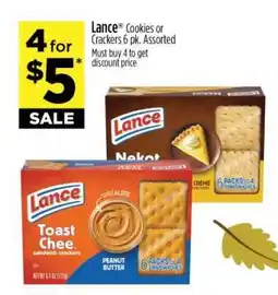 Dollar General Lance Cookies or Crackers 6 pk. Assorted offer