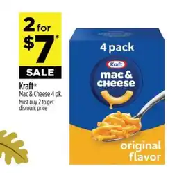 Dollar General Kraft Mac & Cheese 4 pk offer