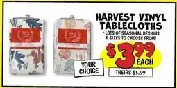 Ollie's HARVEST VINYL TABLECLOTHS offer