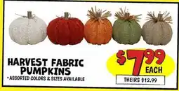 Ollie's HARVEST FABRIC PUMPKINS offer
