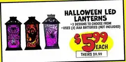 Ollie's HALLOWEEN LED LANTERNS offer